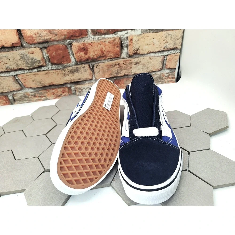 Vans Old Skool Jumbo Logo Black Blue White Suede Sneaker Men Sz 11 2024 New Rare